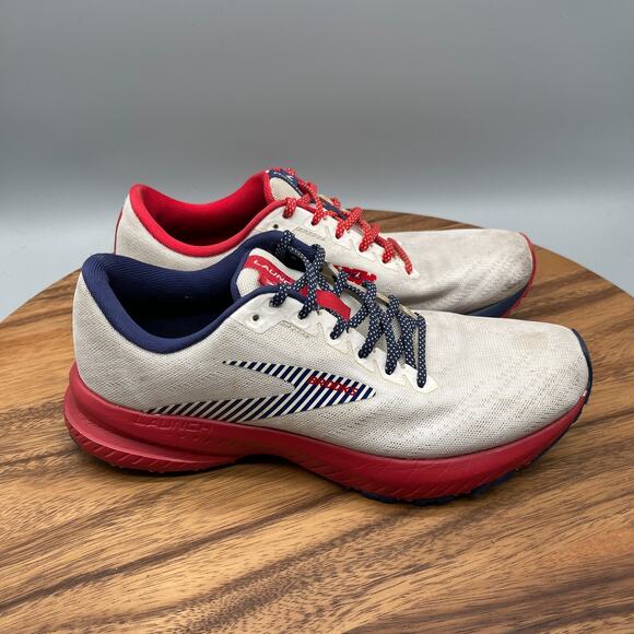 Brooks Launch 7 Shoes Womens 7.5 B Red White Blue USA Stars & Stripes Running - Picture 1 of 8